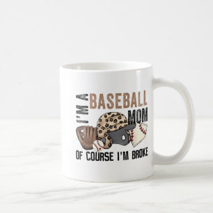 Eine Baseball-Mama natürlich im Broke Leopard Mütt Kaffeetasse