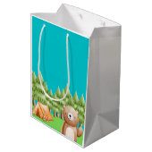 Eine Baseballbeutel für Geschenke Mittlere Geschenktüte (Rückseite Schrägansicht)