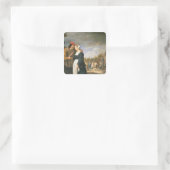 Eine Bauernhochzeit, 1648 Quadratischer Aufkleber (Tasche)