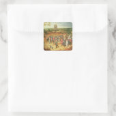 Eine Bauernhochzeit Quadratischer Aufkleber (Tasche)