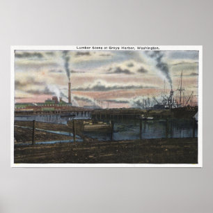 Eine Bauholz-Szene Poster