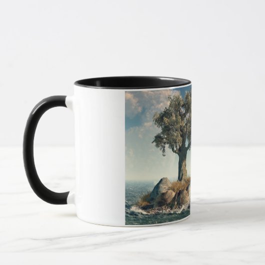 Eine Baum-Insel Tasse (Links)