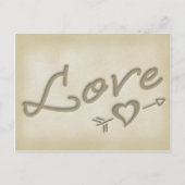 Eine Beach Wedding RSVP Card (Gold) Einladungspostkarte (Rückseite)