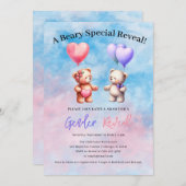 Eine Beary Special Reveal! Teddy Bear Gender Revea Einladung (Vorne/Hinten)