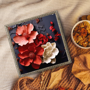 Eine beeindruckende Bouquet mit roten und weißen B Fotodruck