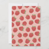 eine Beere Himbeere zum Geburtstag Einladung (Rückseite)