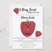 Eine Beerendusche mit süßem Baby Einladung (Vorderseite)