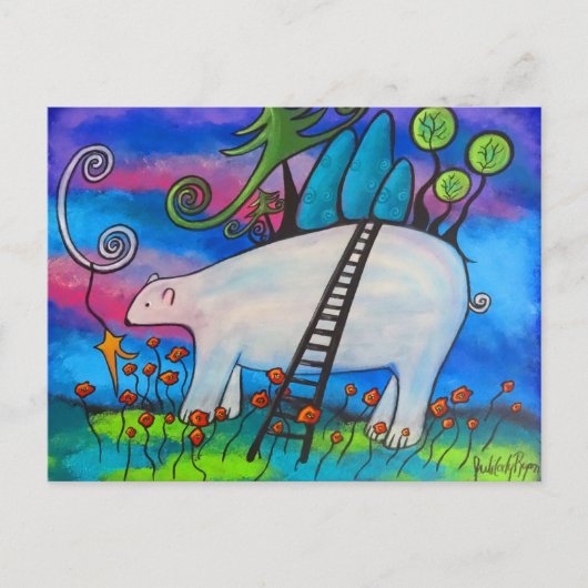 Eine Begrüßungskarte für einen Polarbär Postkarte (Vorderseite)