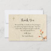 Eine beleuchtete lebensorthodoxe Christliche Taufe Dankeskarte (Vorderseite)