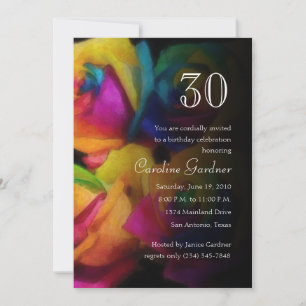 Eine beliebige Anzahl Birthday Einladung Regenboge