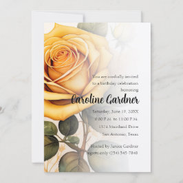 Eine beliebige Anzahl Geburtstage Einladung Gelbe