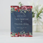 Eine beliebige Anzahl von Rose, die die Datumskart Save The Date (Stehend Vorderseite)