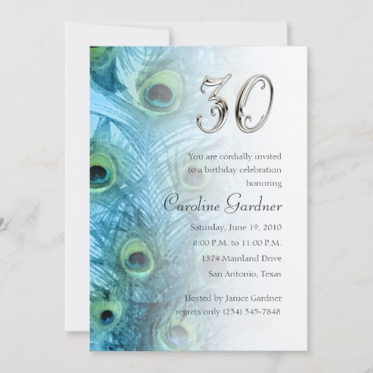 Eine beliebige Zahl zum Geburtstag Einladung (Vorderseite)