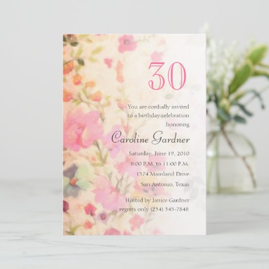 Eine beliebige Zahl zum Geburtstag Einladung (Stehend Vorderseite)