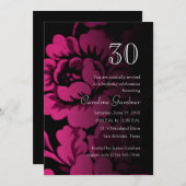 Eine beliebige Zahl zum Geburtstag Einladung Rose (Vorne/Hinten)