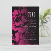 Eine beliebige Zahl zum Geburtstag Einladung Rose (Stehend Vorderseite)