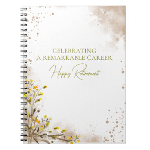 Eine bemerkenswerte Karriere feiern Elegante Rente Notizblock