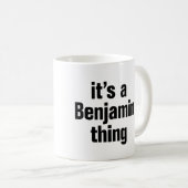 eine Benjamin-Sache Kaffeetasse (VorderseiteRechts)