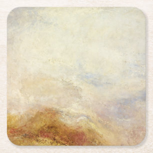 Eine Bergkulisse, Val d’Aosta - Joseph Mallord... Rechteckiger Pappuntersetzer