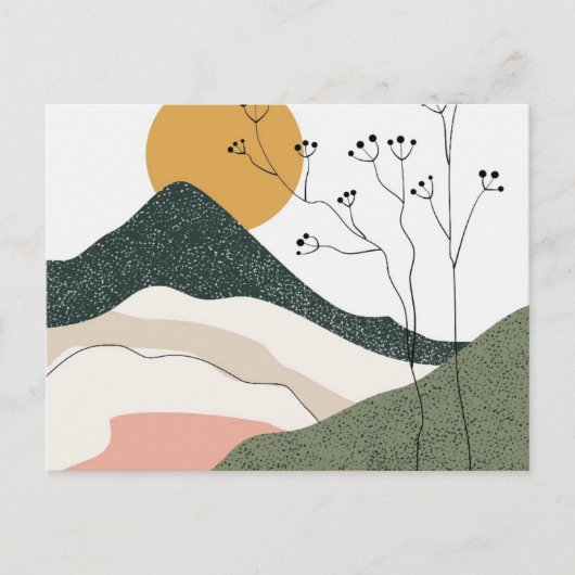 EINE BERGVERLAGERUNGSPOSTKARTE FEIERTAGSPOSTKARTE (Vorderseite)