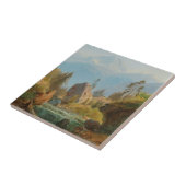 Eine Bergwelt mit Creek - Albert Zimmerman Fliese (Seite)