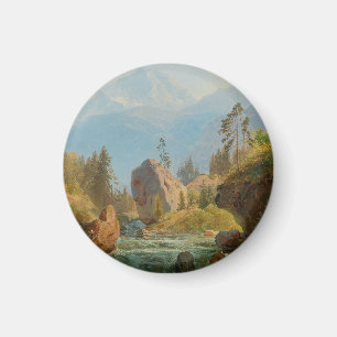 Eine Bergwelt mit Creek - Albert Zimmerman Magnet
