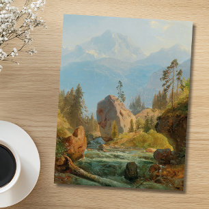 Eine Bergwelt mit Creek - Albert Zimmerman Postkarte