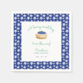 Eine Berry Sweet Baby Boy Dusche Blueberry Serviette (Vorderseite)
