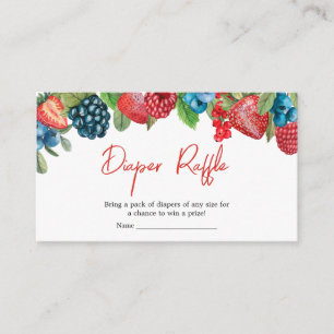 Eine Berry Sweet Baby Duschdusche Windeln Raffel Begleitkarte