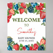 Eine Berry Sweet Baby Dusche - Willkommen Poster (Vorne)