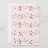 Eine Berry Sweet Baby Pink Bow Girl Babydusche Einladung (Rückseite)