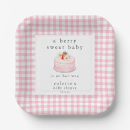 Eine Berry Sweet Baby Strawberry Baby Dusche Pappteller