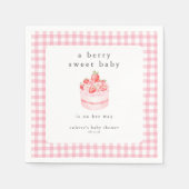 Eine Berry Sweet Baby Strawberry Baby Dusche Serviette (Vorderseite)