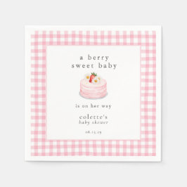Eine Berry Sweet Baby Strawberry Baby Dusche Serviette