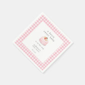 Eine Berry Sweet Baby Strawberry Baby Dusche Serviette (Ecke)