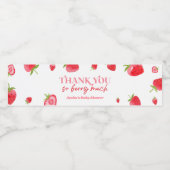 Eine Berry Sweet Baby Strawberry Baby Dusche Wasserflaschenetikett (Einzelnes Label)