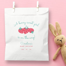 Eine Berry Sweet Girl Baby Dusche Strawberry Flora Geschenktütchen