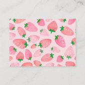Eine Berry Sweet Strawberry Baby Dusche Begleitkarte (Rückseite)