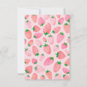Eine Berry Sweet Strawberry Baby Dusche Dankeskarte (Rückseite)
