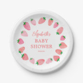 Eine Berry Sweet Strawberry Baby Dusche Pappteller (Vorderseite)