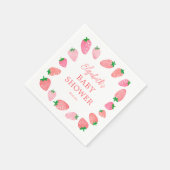 Eine Berry Sweet Strawberry Baby Dusche Serviette (Ecke)