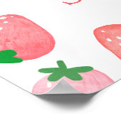 Eine Berry Sweet Strawberry Baby Dusche Willkommen Poster (Ecke)