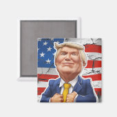 Eine beschädigte Flagge und #45 Magnet (Vorderseite/Rückseite)