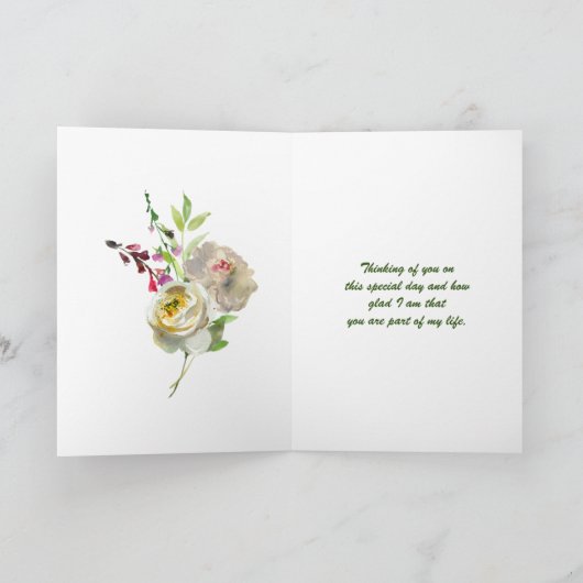 Eine besondere Freundin Schöne Blumenkarte zum Geb Karte (Innenseite)