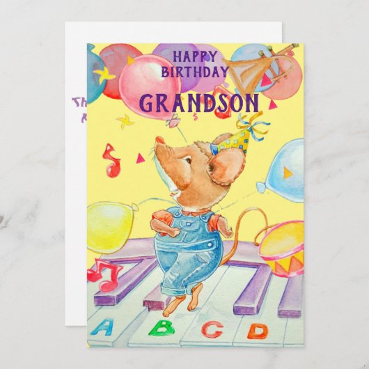 Eine besondere Grandson Birthday Grußkarte Dankeskarte (Vorne/Hinten)