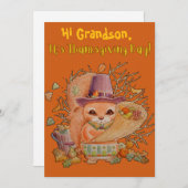Eine besondere Grandsons-Personalisierte Erntedank Feiertagskarte (Vorne/Hinten)