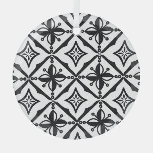 Eine besondere indonesische Batik: Vintage Motive. Ornament Aus Glas