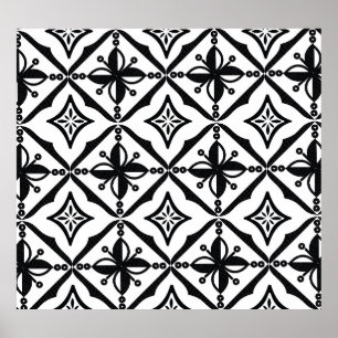 Eine besondere indonesische Batik: Vintage Motive. Poster