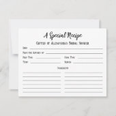 Eine besondere Rezeption für Brautparty-Geschenkka (Vorderseite)