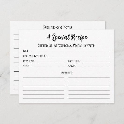 Eine besondere Rezeption für Brautparty-Geschenkka (Vorne/Hinten)